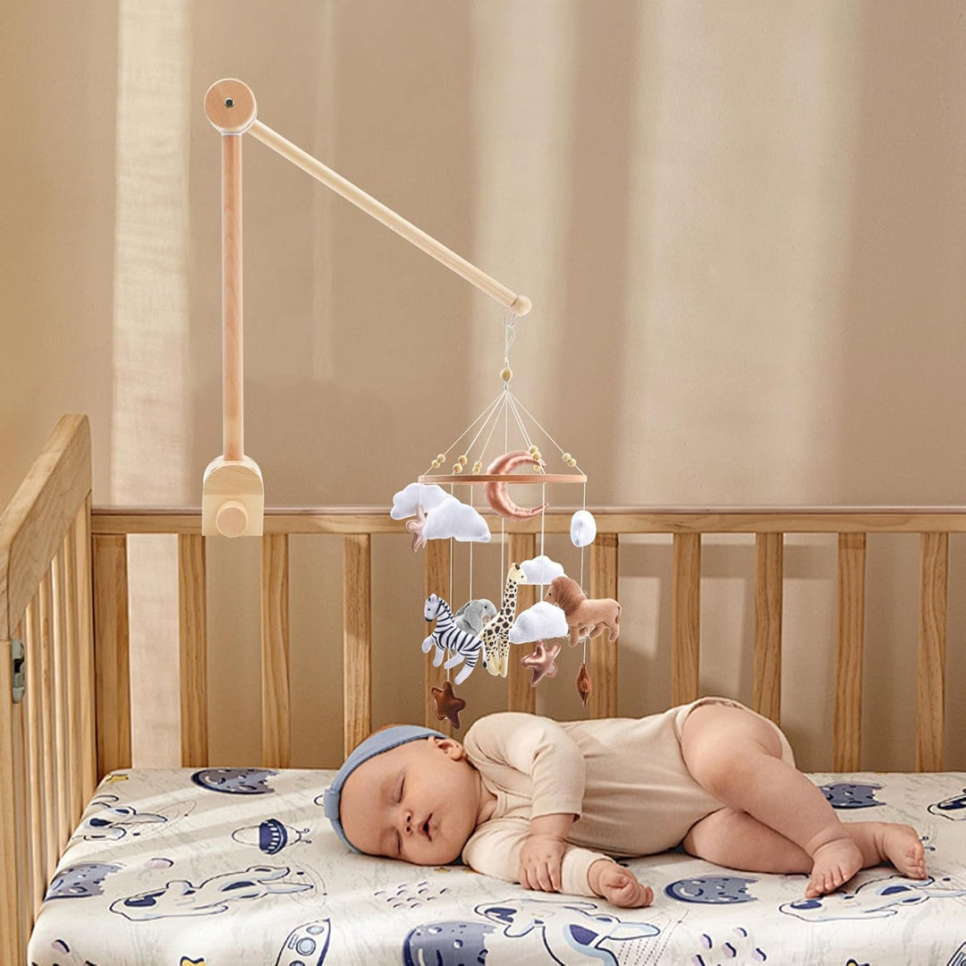 Baby Mobile Halterung Holz, Verstellbarer Mobile Halterung Wickeltisch, Abnehmbarer Mobile Krippe Ha