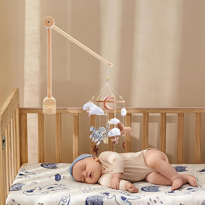 Baby Mobile Halterung Holz, Verstellbarer Mobile Halterung Wickeltisch, Abnehmbarer Mobile Krippe Ha