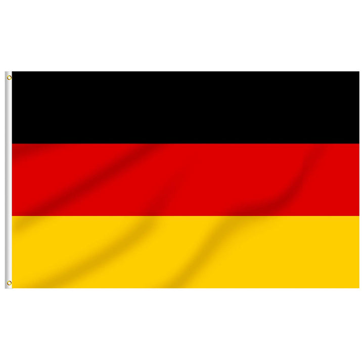 Deutschland-Flagge, 150 x 240 cm, deutsche Flagge mit lebendigen Farben und lichtbeständig, doppelte