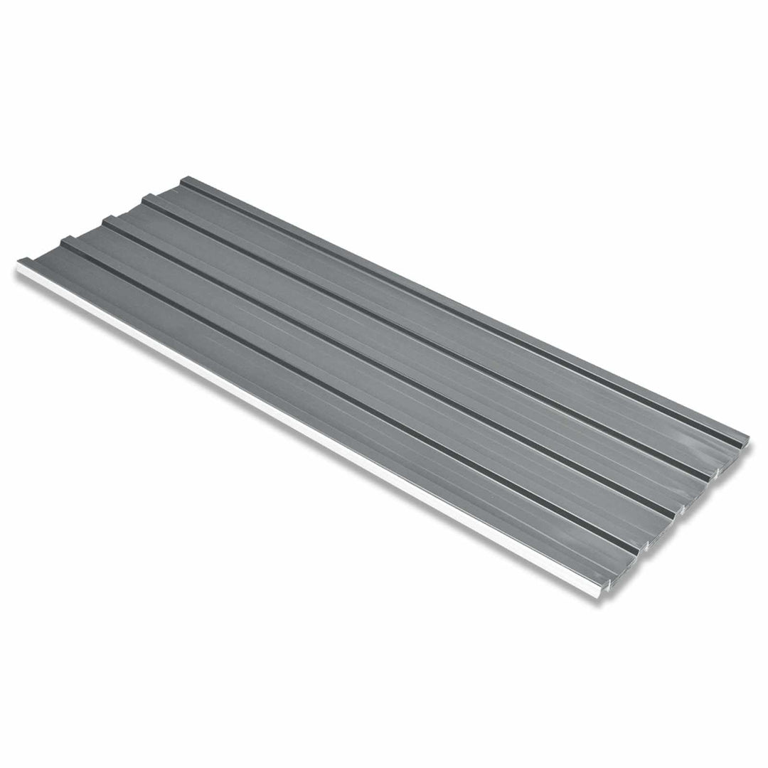 vidaXL Dachpaneel 12 pcs Grau 129 x 45 cm Verzinkter Stahl, Rechteckige, moderne Stahlplatte für wet