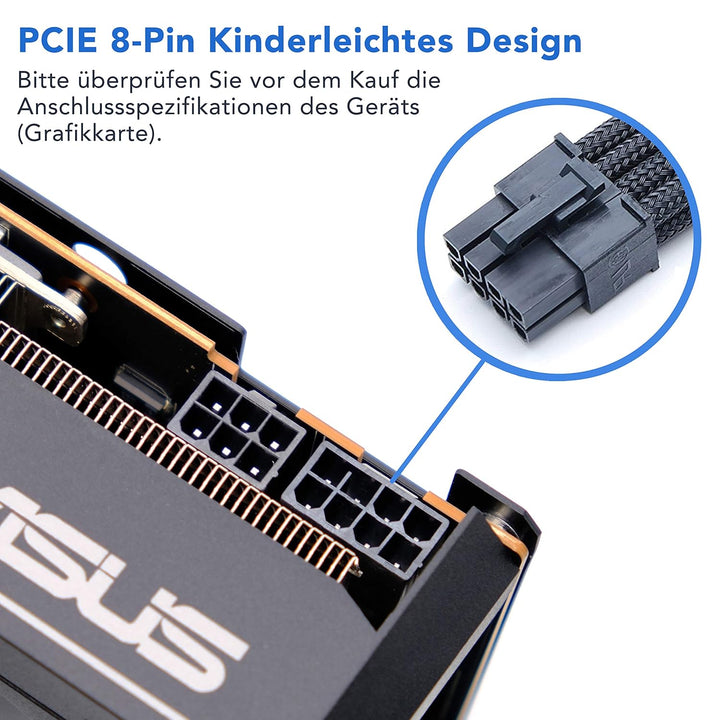 EZDIY-FAB Sleeved Cable - Kabelverlängerung für Stromversorgung mit Combs 24 Pin 8PIN 6PIN 4 + 4 Pin
