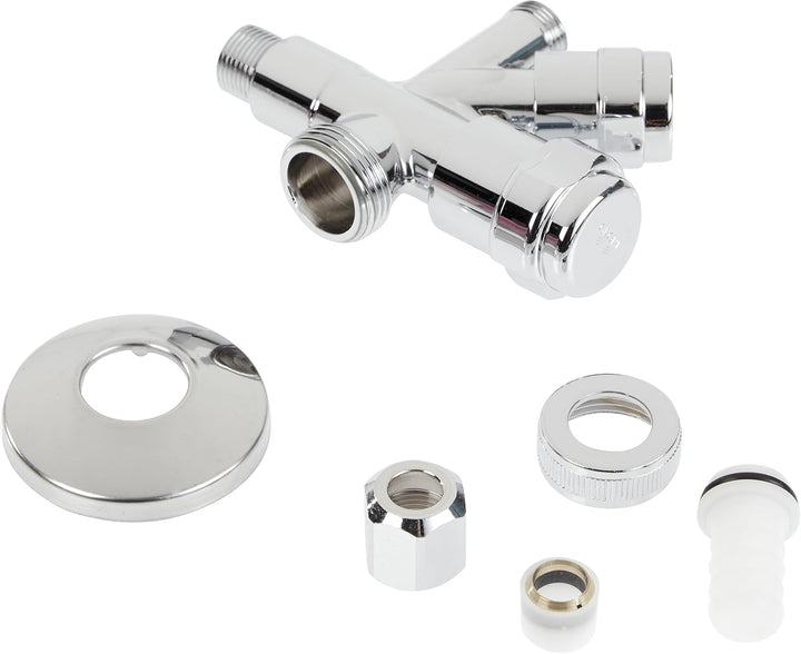 GROHE WAS Kombi-Eckventil verchromt 3/8 Zoll 41070000, 12,4 x 8,4 x 4,6 cm, Silber 12,4 x 8,4 x 4,6