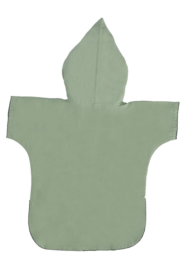 Sterntaler Unisex Kinder Poncho Affe Albert, Baumwollmusselin, mit Kapuze und Fronttasche, ideal für
