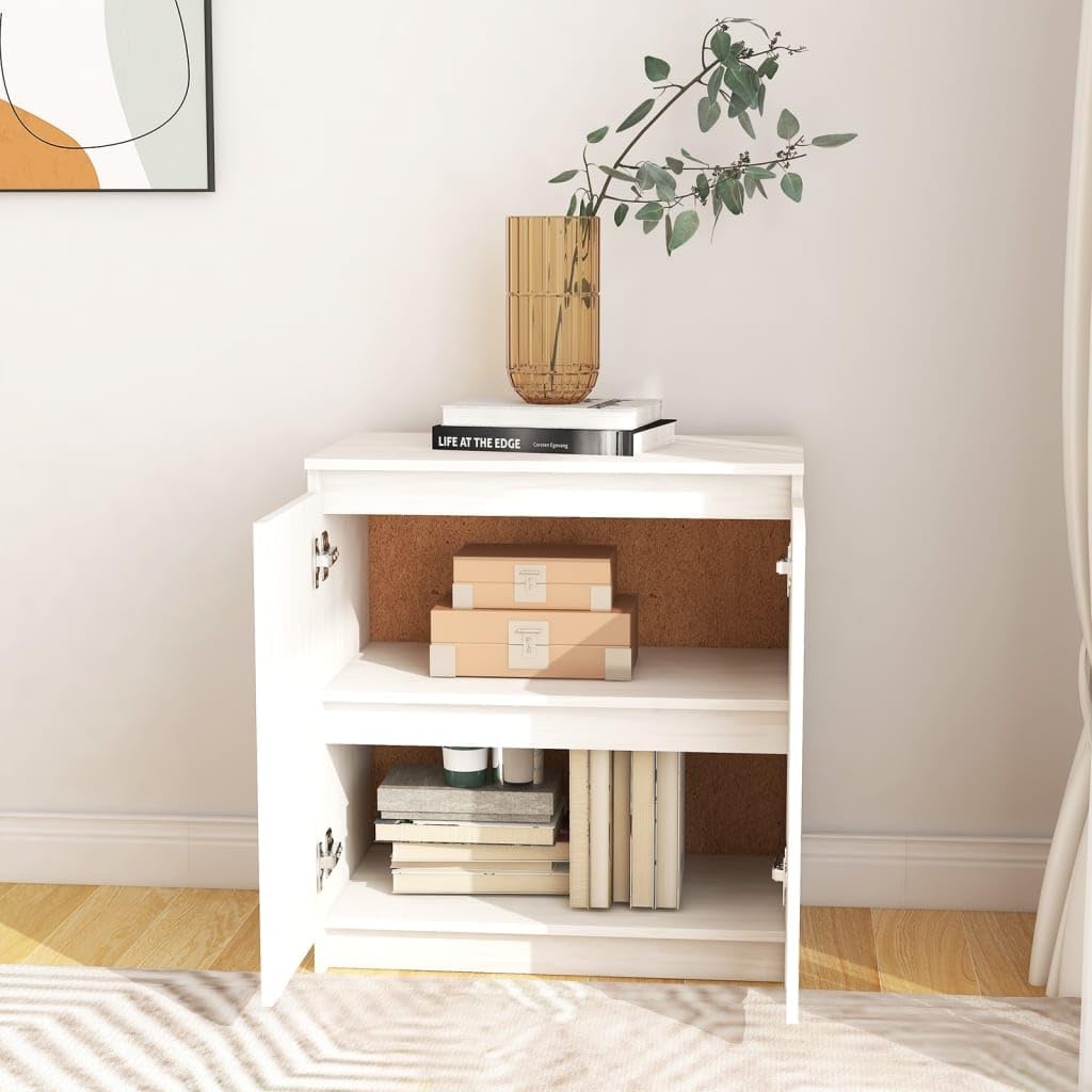 Tidyard Beistellschrank Sideboard Mit 2 Fächern Beistellschrank Nachtkommode Nachtschrank Nachttisch