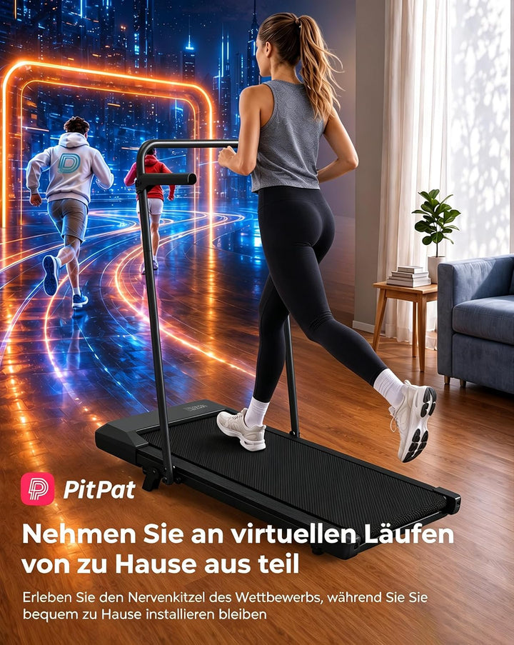 MJWW Raceable Walking Pad mit 6%-9% Steigung, 2.5/3.0 HP Klappbares Laufband für Zuhause &amp; Büro mit