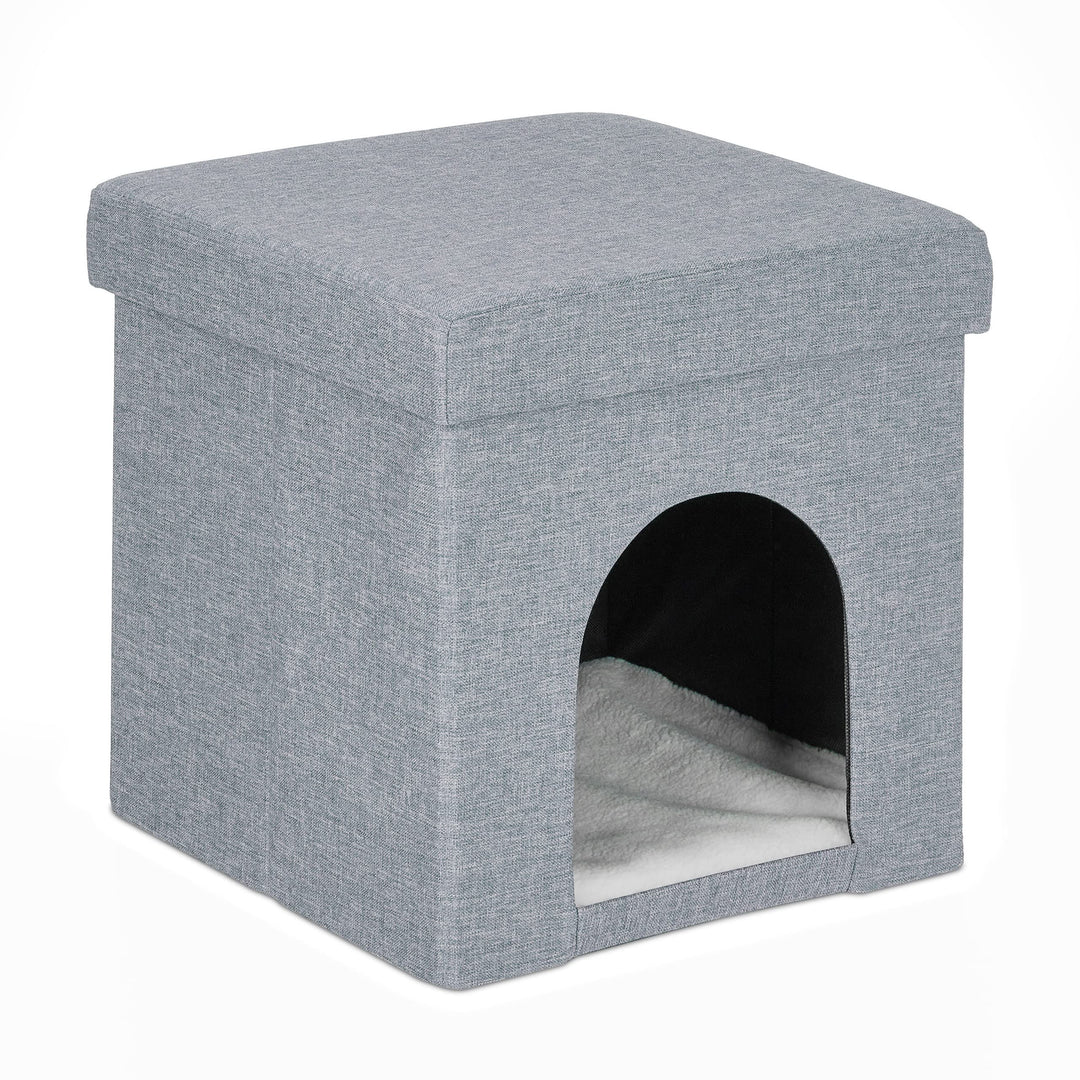 Relaxdays Katzenhöhle, Rückzugsort für Katzen und kleine Hunde, Indoor Tierversteck, HxBxT: 38,5 x 3