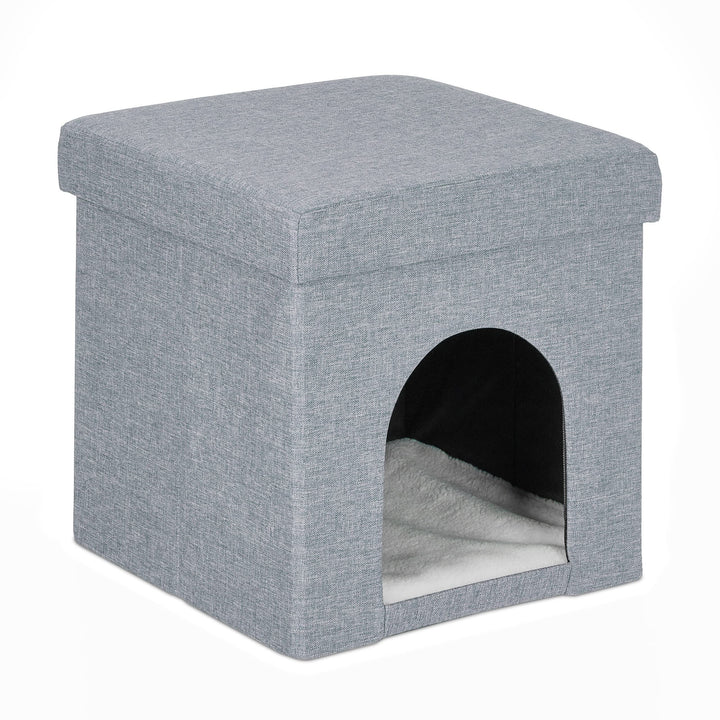 Relaxdays Katzenhöhle, Rückzugsort für Katzen und kleine Hunde, Indoor Tierversteck, HxBxT: 38,5 x 3