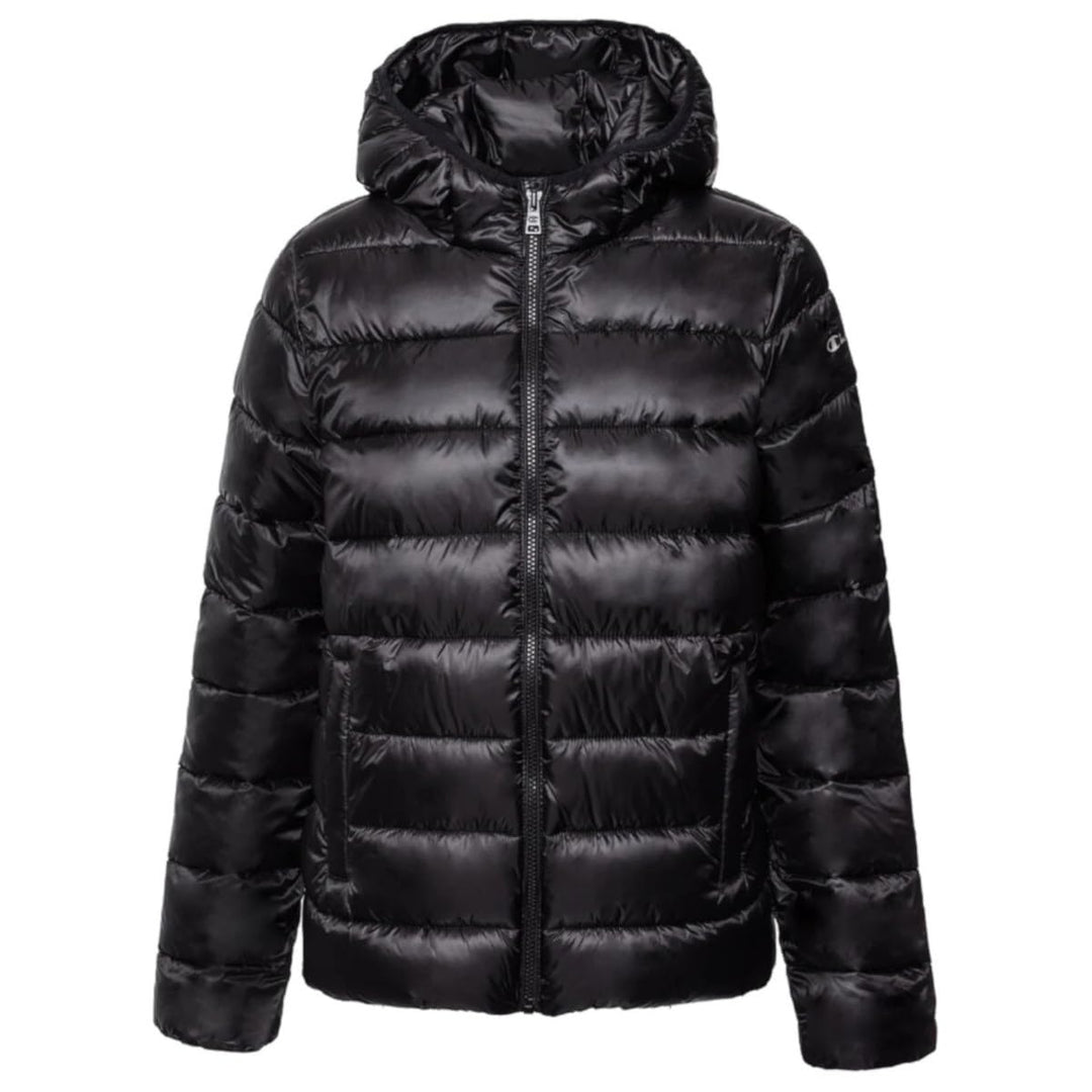 Champion Damen Outdoor Small Script Logo Arm Jacke L Schwarz, L Schwarz
