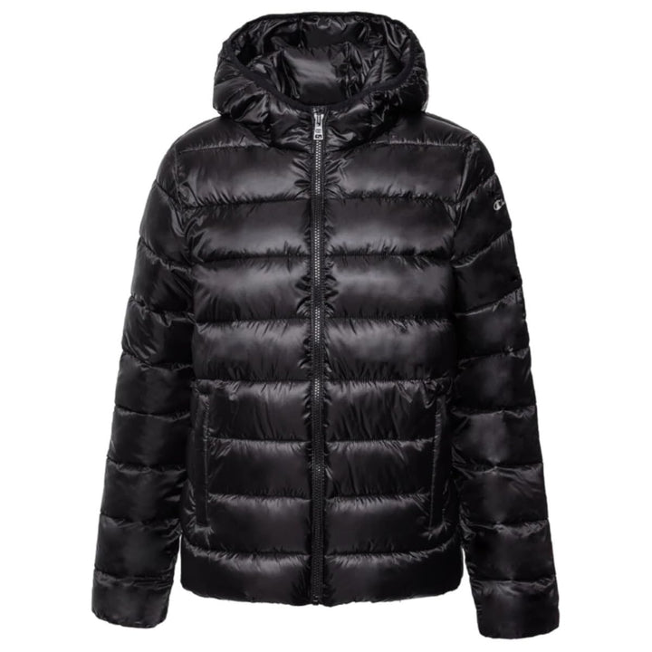 Champion Damen Outdoor Small Script Logo Arm Jacke L Schwarz, L Schwarz