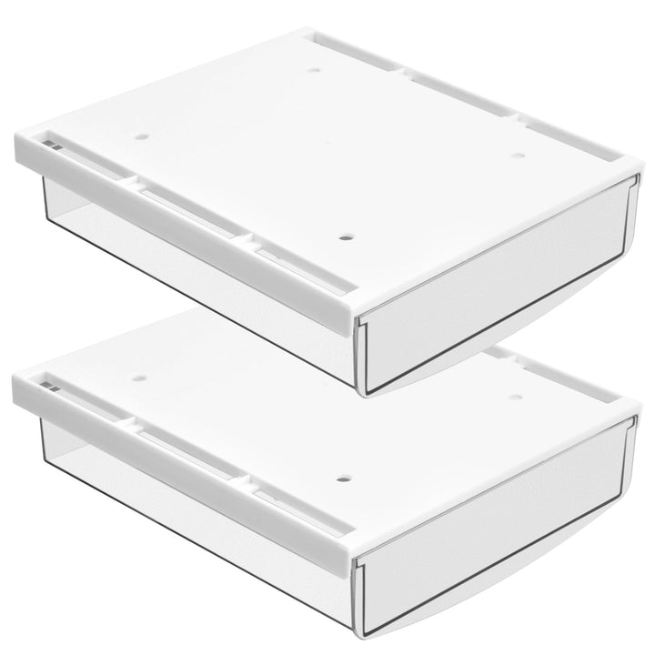 2 Stück Schublade Unter Schreibtisch, 21x18x5,4cm Selbstklebende Schublade, Unter Schreibtisch Aufbe