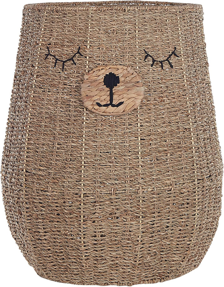 Aufbewahrungskorb aus Seegras Bärenform natürlich beige 68 cm Fulan