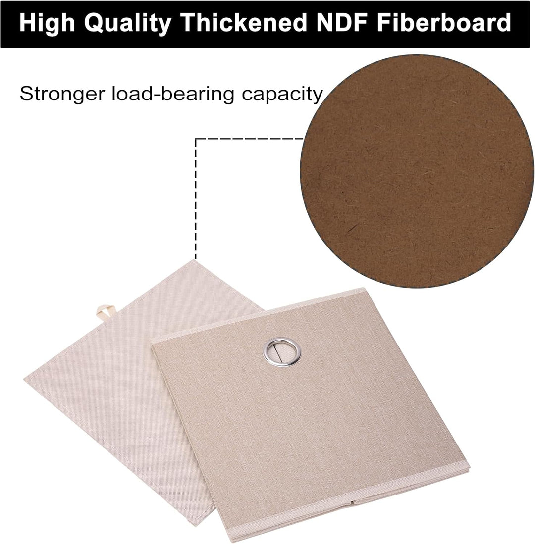 JAKAGO 6 Stück Faltbare Aufbewahrungsbox 30 x 30 x 30 cm Stoff Aufbewahrungswürfel Faltbox für Kalla