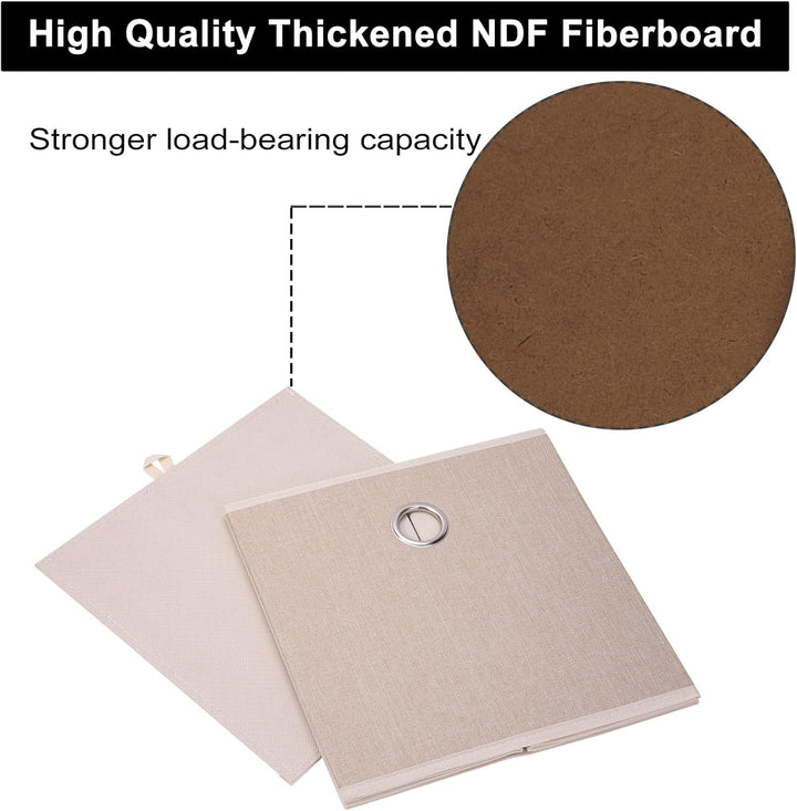 JAKAGO 6 Stück Faltbare Aufbewahrungsbox 30 x 30 x 30 cm Stoff Aufbewahrungswürfel Faltbox für Kalla