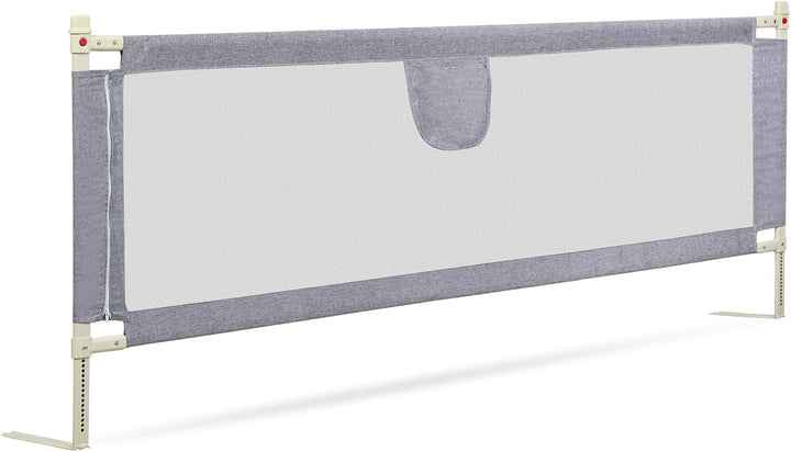 Ikodm 200cm Bettgitter für Kinder, Bettschutzgitter Höhenverstellbar von 64-96cm, Rausfallschutz Bet