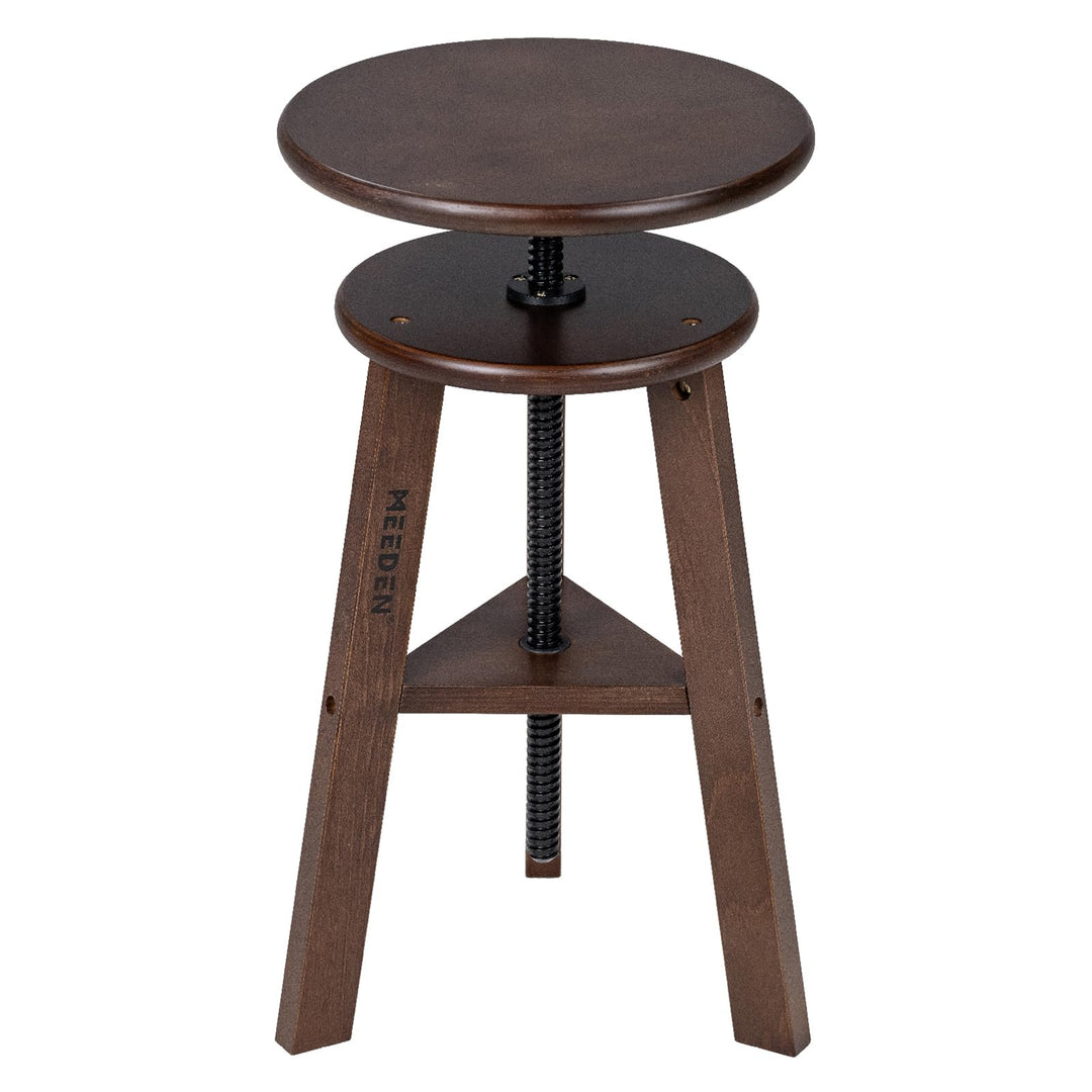 MEEDEN Zeichenhocker mit Verstellbarer Höhe, Walnuss Künstlerhocker, Studiohocker, Holzbarhocker, Kü