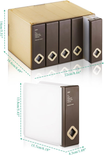 AhfuLife CD/DVD/Blu-ray Aufbewahrung Boxen Farbenfrohe, DVD Box Platzsparende Transport-Hüllen, CD H