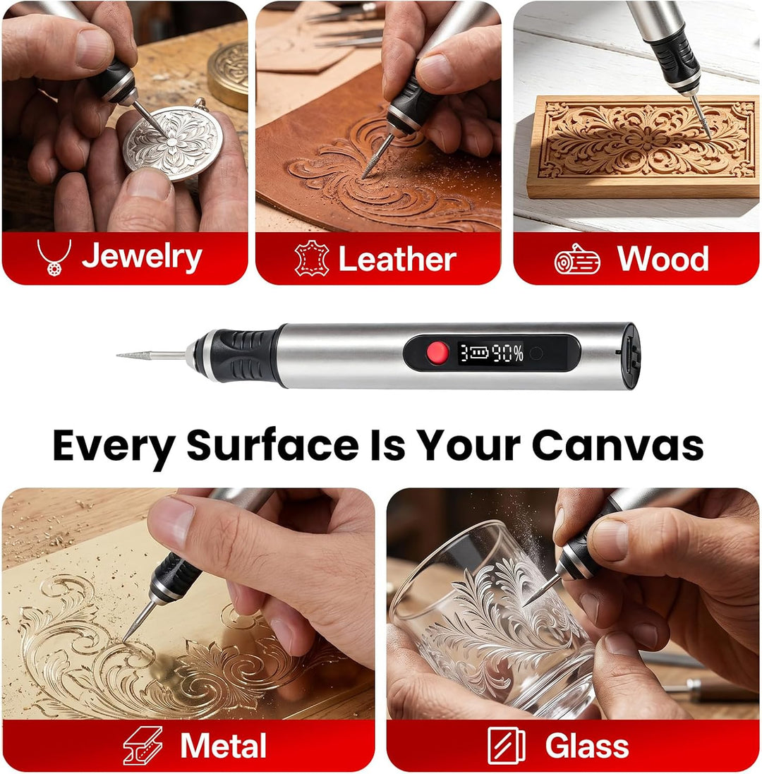 Gravierstift, Kabelloser Tragbarer Gravur Stift, DIY Gravur Gerät