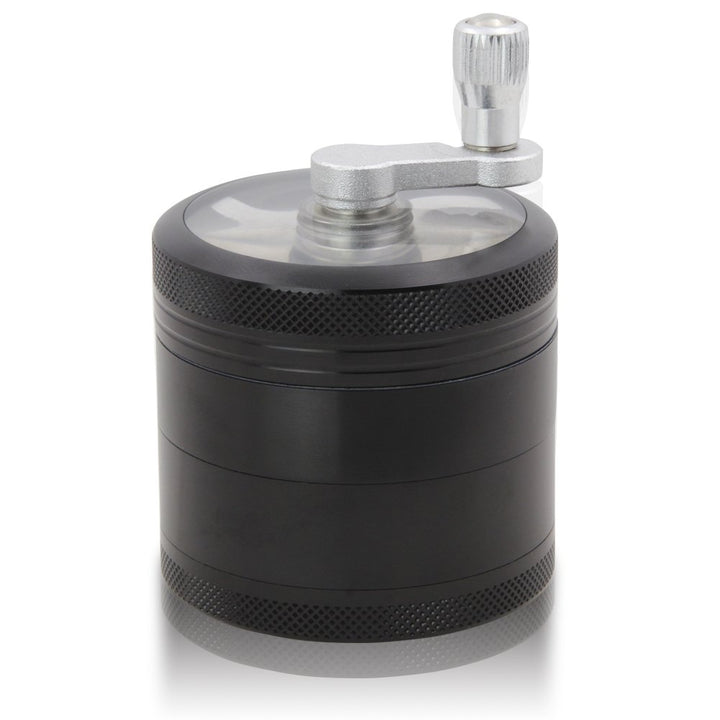 DCOU Handkurbel Premium Mühle unzerbrechlich CNC Aluminium Metall Mahler Schleifer 4 Teile Ø55mm Sch