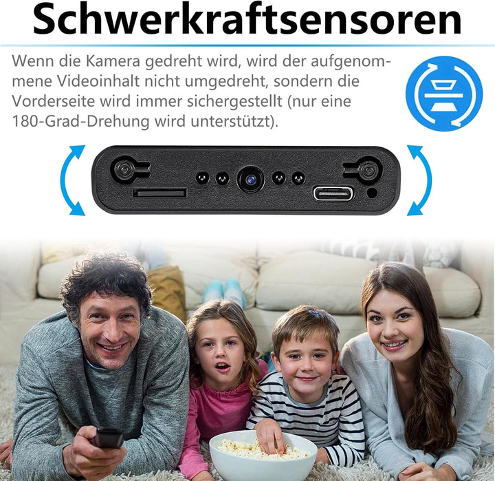 HD 1080P Mini Kamera,Tragbare Kamera,Innen- und Aussenüberwachungskamera,Sicherheitskamera mit Beweg