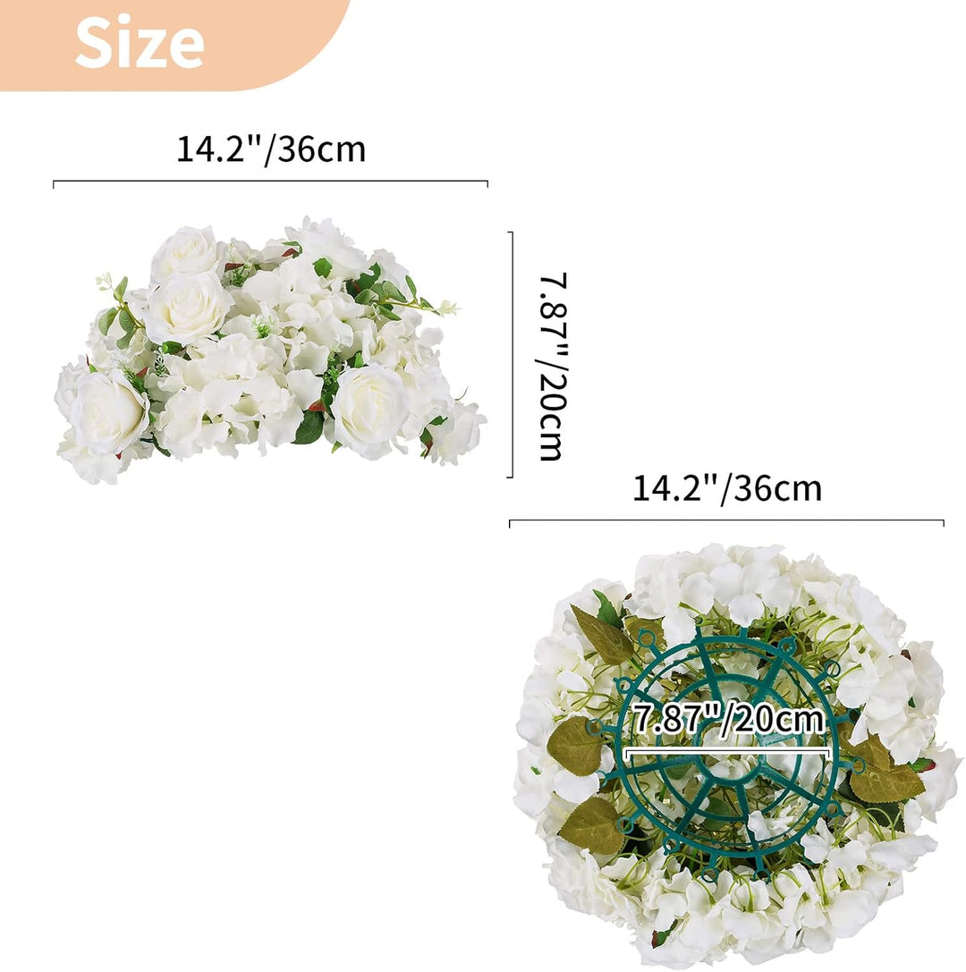 NUPTIO Blumenkugeln für Hochzeitstafeln 2 Künstliche Blumenkugeln mit 36cm Durchmesser Arrangement B