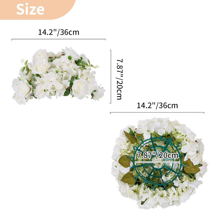 NUPTIO Blumenkugeln für Hochzeitstafeln 2 Künstliche Blumenkugeln mit 36cm Durchmesser Arrangement B