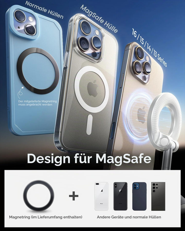 2026 Verbesserte Vakuum-Magnet-Telefonhalterung, Saugnapf Handyhalterung | 2800gf Magnet für Magsafe