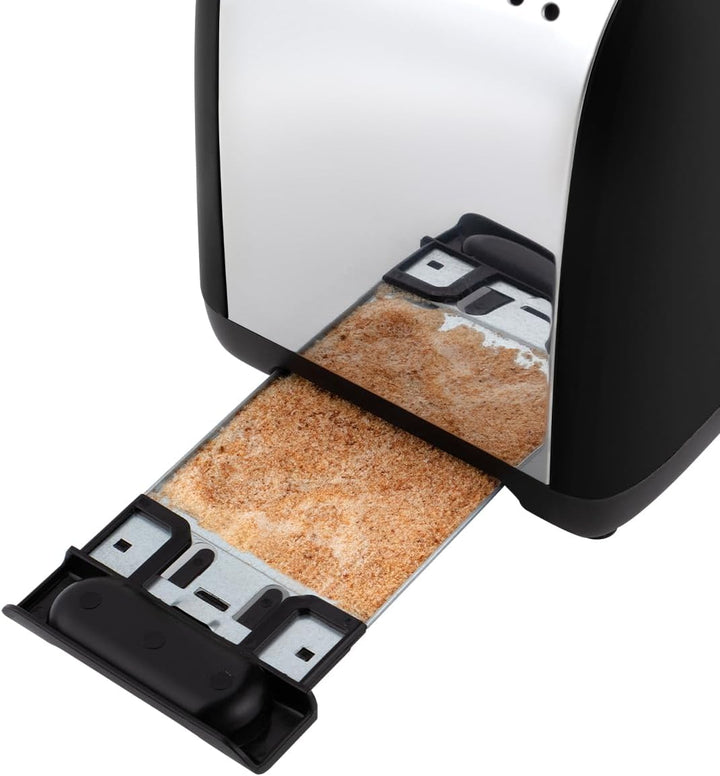 Russell Hobbs Toaster [für 2 Scheiben] Colours Plus Edelstahl Schwarz (extra breite Toastschlitze, i