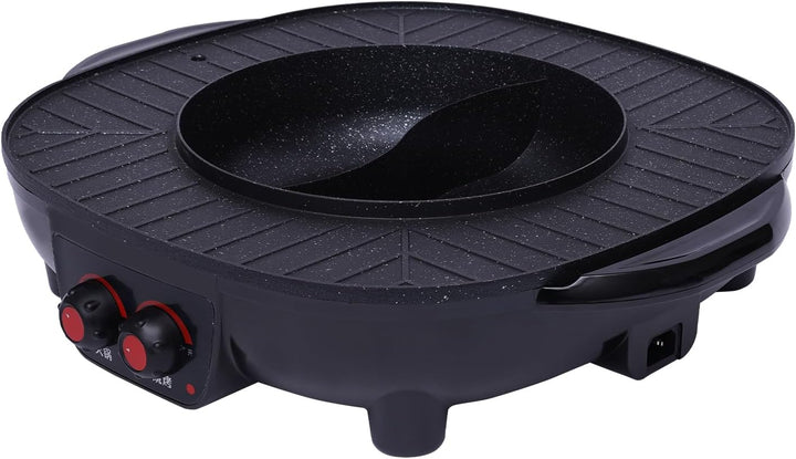 Hot Pot BBQ Elektro Hotpot Ofen Rauchfreie Grillpfanne Grillmaschine Multifunktions Elektro Grillpfa