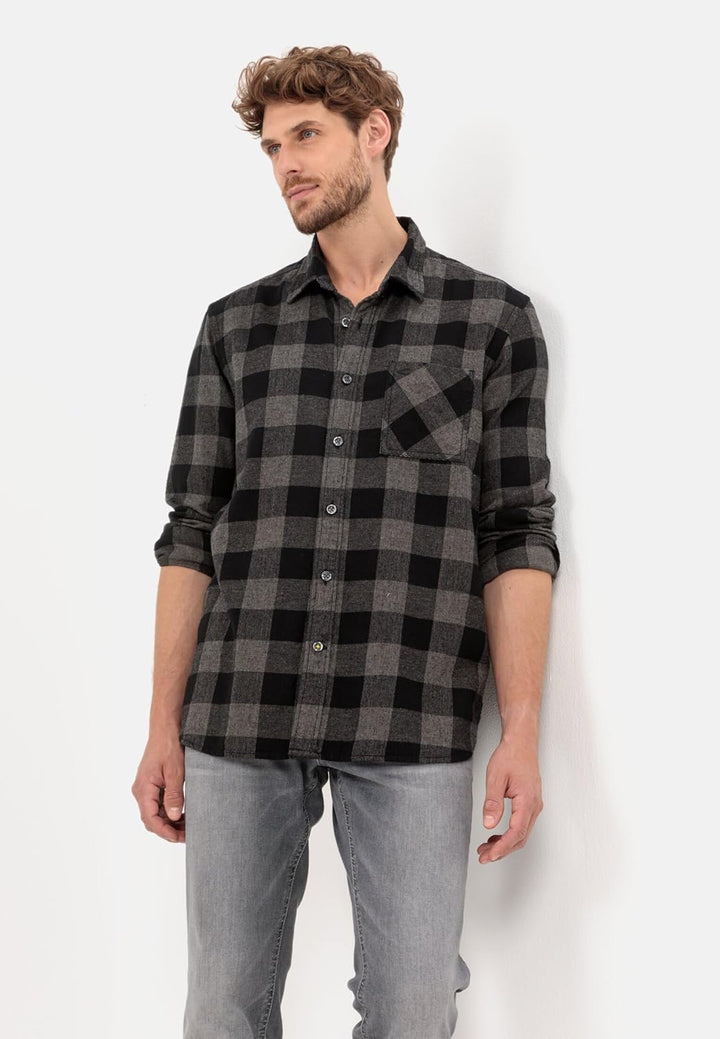 camel active Herren Hemd M Asphalt, M Asphalt