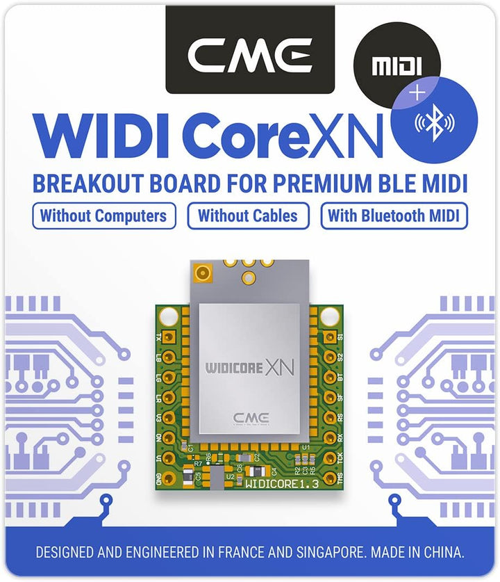 CME WIDI Core XN - Smart (BLE) Breakout Board, das Premium-MIDI über Bluetooth Low Energy implementi