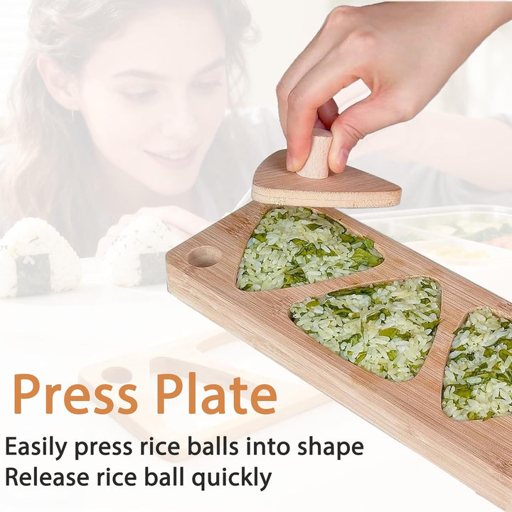 Dreiecks Onigiri Maker Form Sushi Maker Form für Sushi Triangle Reisbällchen-Former mit Pressform Ja