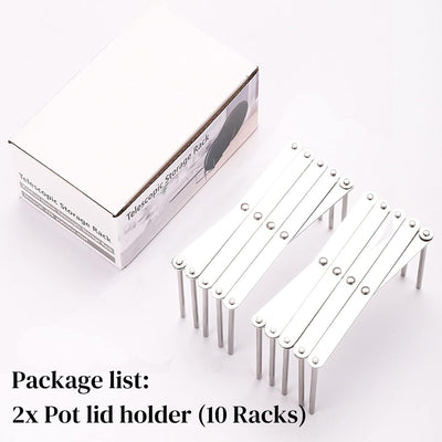Hjumarayan 2 Stück Verstellbarer Edelstahl Topfdeckelhalter, Spareribs-Halter, Grill Rippchenhalter,