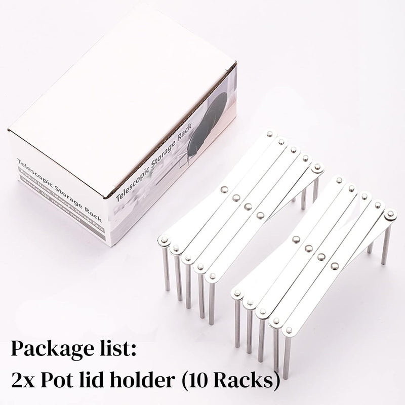 Hjumarayan 2 Stück Verstellbarer Edelstahl Topfdeckelhalter, Spareribs-Halter, Grill Rippchenhalter,
