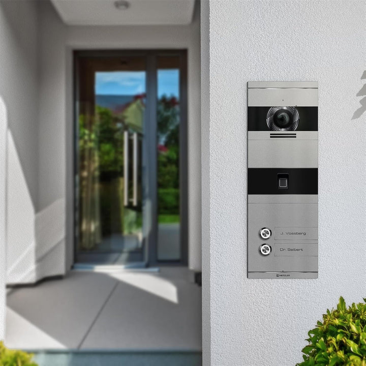 Metzler VDM10 2.0 Video Sprechanlage mit türöffner und Fingerprint, Anschluss 2-Draht IP, Türsprecha