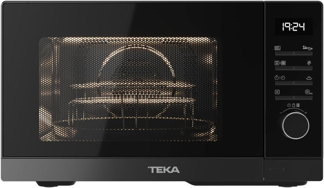 Teka MWE FS23 GC BK AirFry Mikrowelle mit Grill, Fassungsvermögen 23 l, mit Airfry-Funktion, 5 Leist