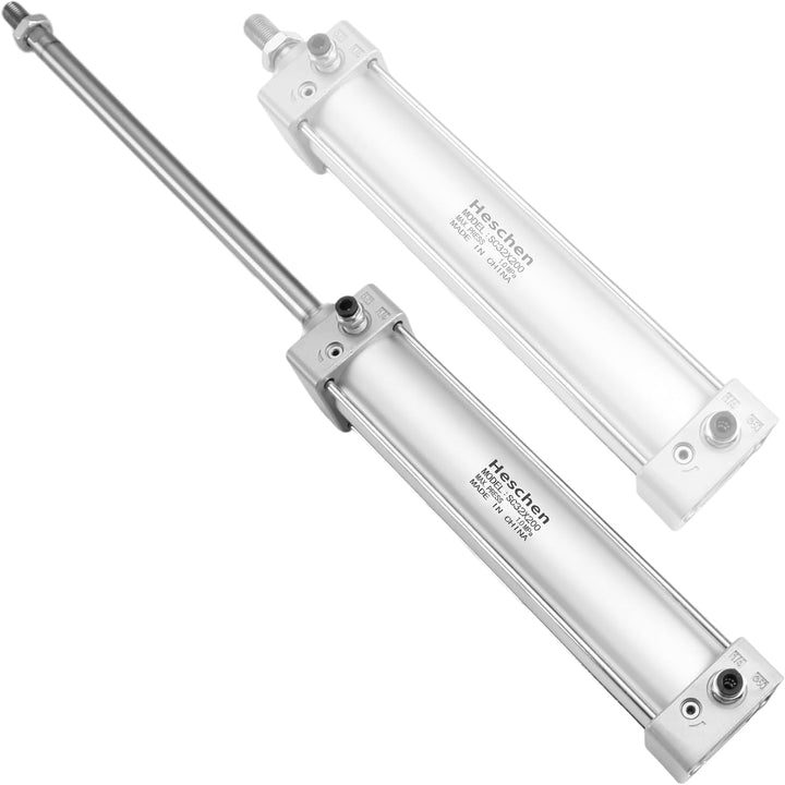 Heschen Pneumatischer Standard-Luftdruckzylinder, SC 50-200, PT1/4 Anschluss, 50mm Bohrung, 200mm Hu