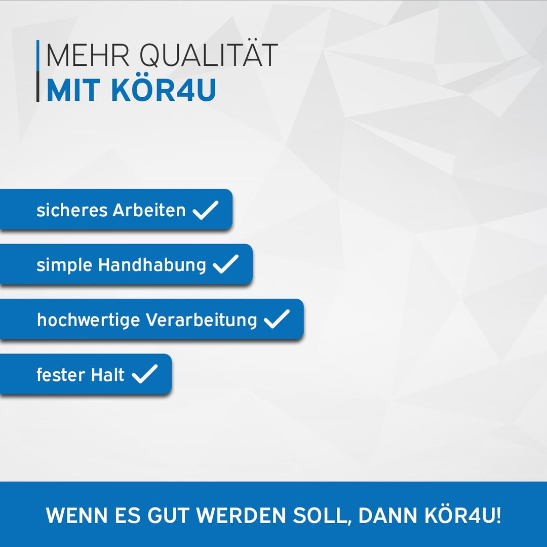 kör4u Setzeisen für Fixpins Betonnägel, 174 mm x 86 mm, Montagewerkzeug mit Schlagschutz zum Einschl