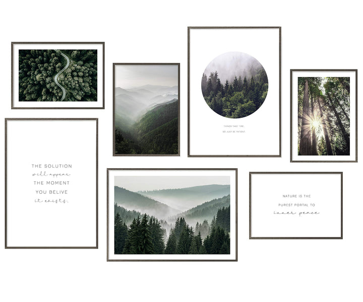 Hyggelig Home Premium Poster Set - 7 passende Bilder im stilvollen Set - Collage Bild Wand Deko - Se