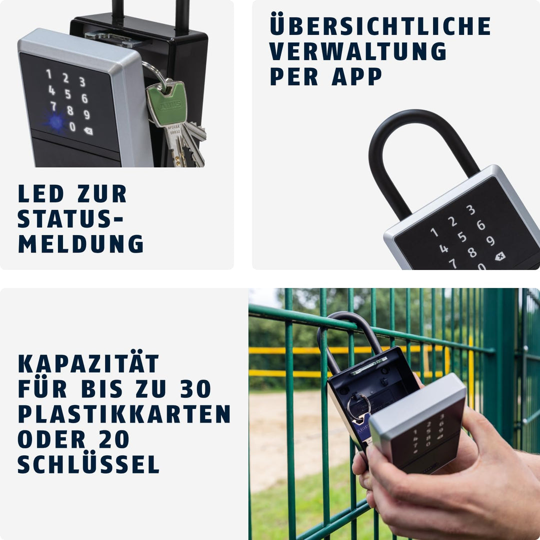 ABUS smarte Schlüsselbox KEYGARAGE One – per App mit Smartphone oder per Zahlencode bedienbar – Schl