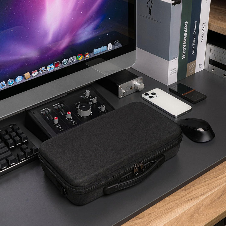 Geekria Tragetasche für Audio-Schnittstellen, Hartschalen-Reisetasche, kompatibel mit Solid State Lo