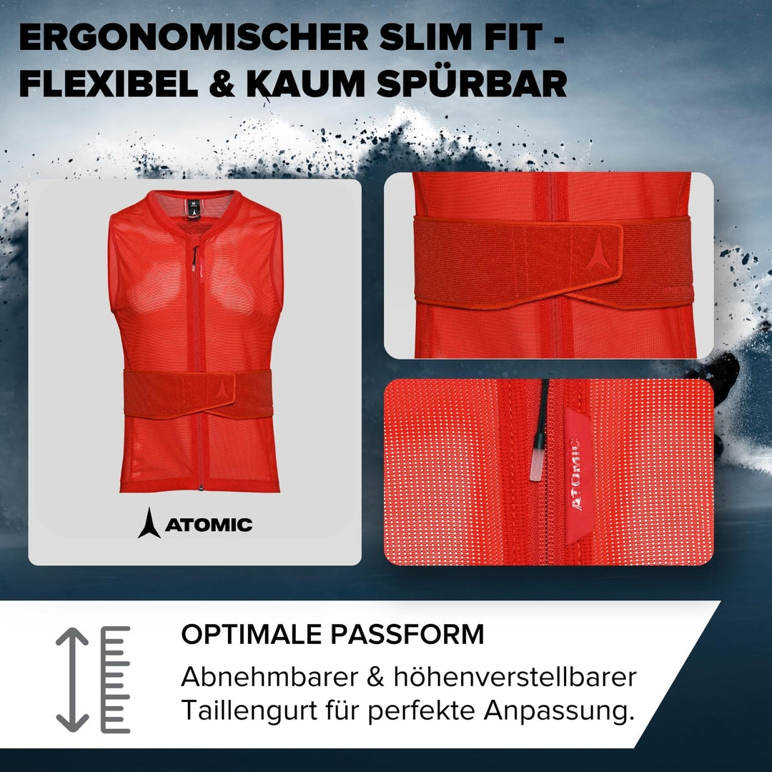 Atomic Live Shield AMID Lite Vest M I Herren-Protektorenweste mit AMID-Technologie für maximalen Sch