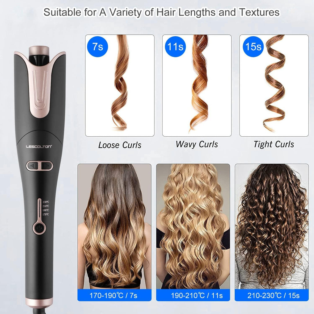 Lockenstab Automatisch, LESCOLTON Lockenstab Grosse Locken, Innovatives automatische Locken für alle
