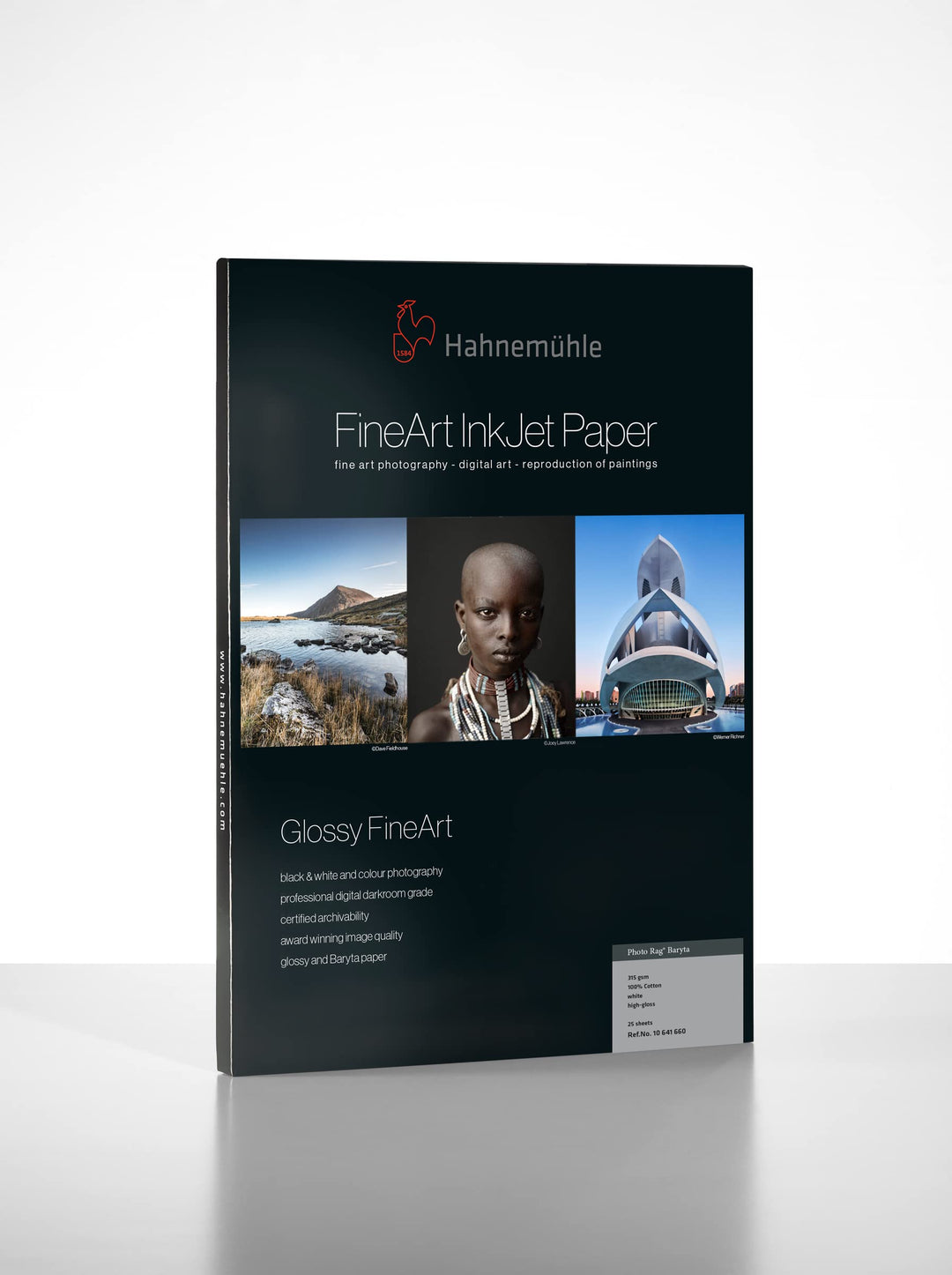 Hahnemühle 10641660 Digital FineArt Photo Rag Baryta Papier, 315 g/m², DIN A2, 420 x 594 mm, weiss,