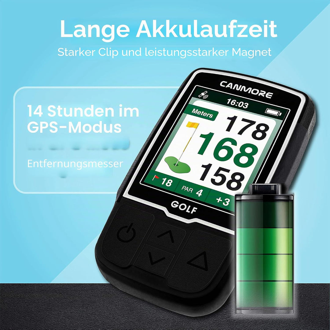 CANMORE HG200 Golf-GPS – wasserfestes 2-Zoll-Vollfarbdisplay mit über 40.000 wichtigen Golfplatzdate