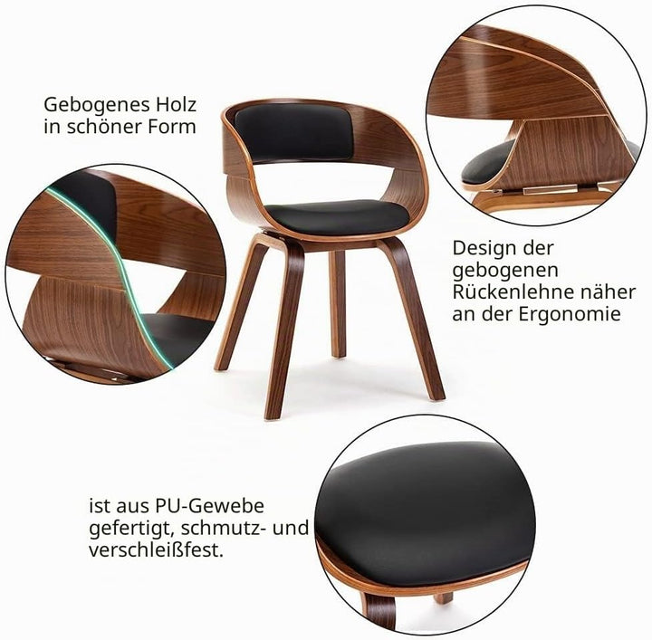 Mignone Esszimmerstühle 2er Set Küchenstühle Stühle im Restaurant Gepolsterte Stühle Hocker mit Mass