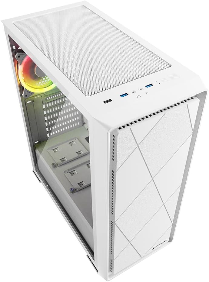 Sharkoon VS8 RGB Midi ATX PC Gehäuse, weiss
