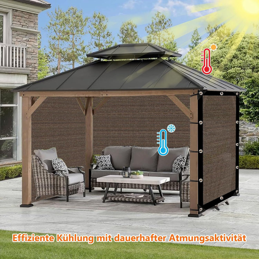 Garten Schattierungsnetz Schattiernetz,Shade Cloth mit Ösen 80% UV-Beständiges,für Garten Pflanze Ge