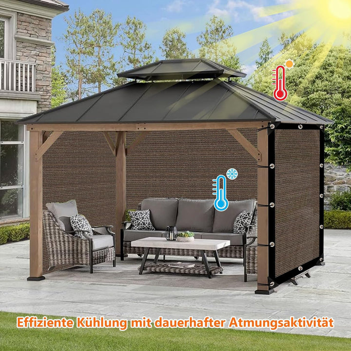 Garten Schattierungsnetz Schattiernetz,Shade Cloth mit Ösen 80% UV-Beständiges,für Garten Pflanze Ge