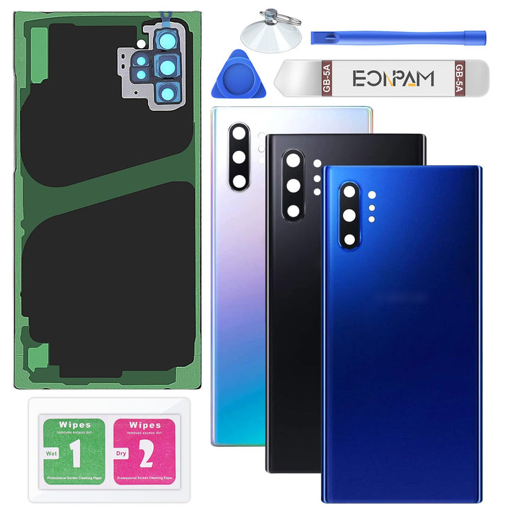 Eonpam Akkudeckel für Samsung Galaxy Note 10+ Plus N975 Rückseite Glas Original Backcover Back Glas