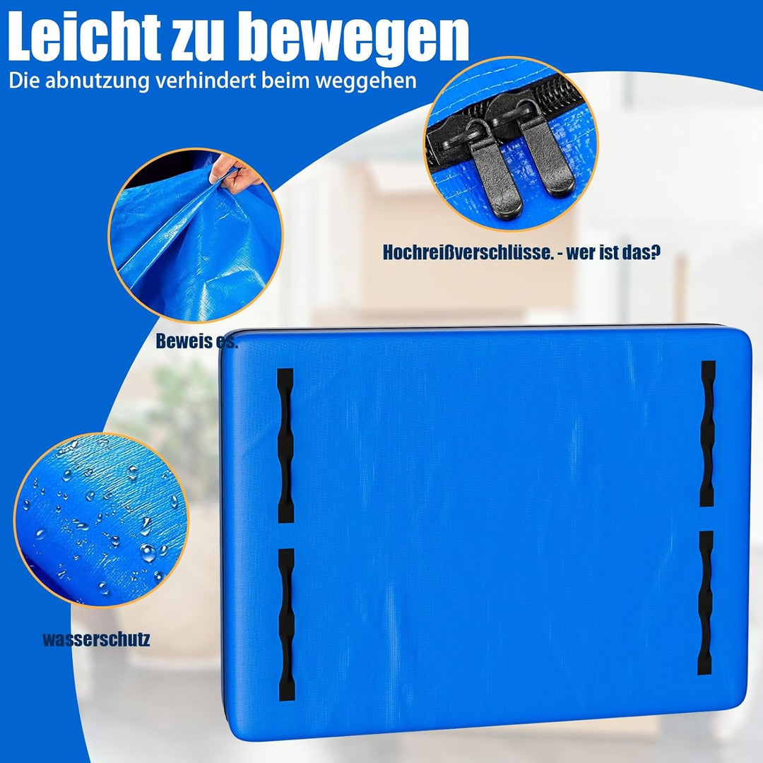 Matratzenhülle 140X200cm für Umzug und Lagerung, Matratzenhülle Aufbewahrung mit Reissverschluss und
